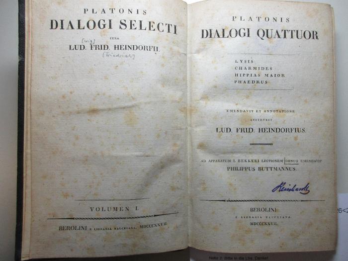 
10 K 226&lt;2&gt;-1 : Dialogi 4 : Lysis, Charmides, Hippias Maior, Phaedrus (1827)
