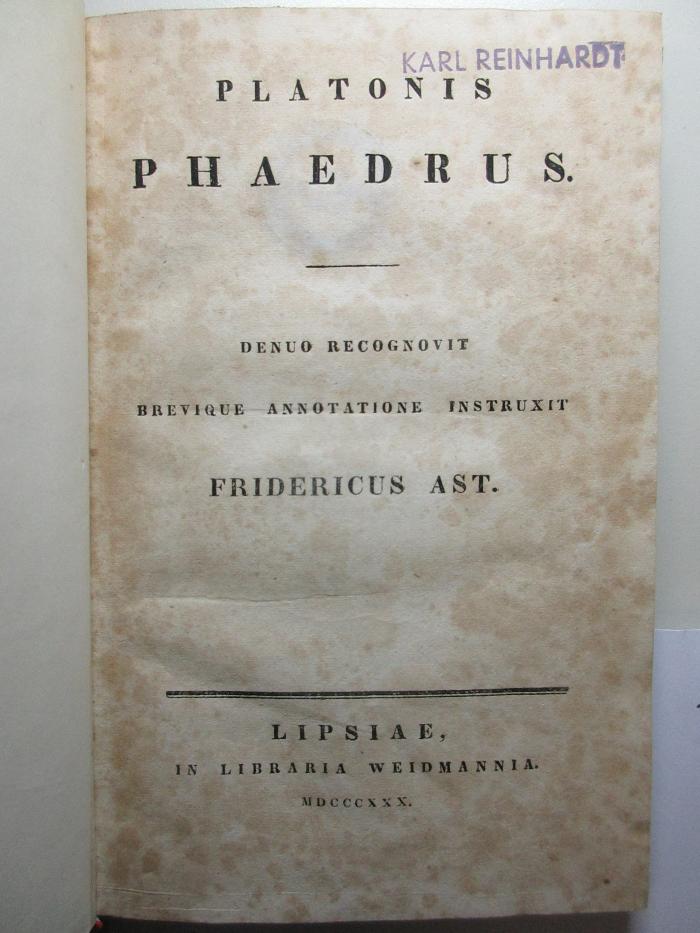 
10 K 140 : Phaedrus  (1830)