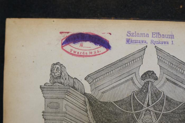 Asch1992 : מסכת יבמות : מן תלמוד בבלי

 (1897);- (Elbaum, Szlama), Stempel: Name, Ortsangabe; 'Szlama Elbaum
Wárszawa, Rynkowa 1'. ;- (unbekannt), Abdruck/Abklatsch: Besitzwechsel: ungültig. ;- (Prywes, Frank M.), Stempel: Name, Ortsangabe; 'Frank M. Prywes
No
Twarda No. 24.'. 