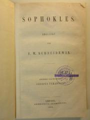10 K 117-2 : Sophokles : Oedipus Tyrannos (1851)