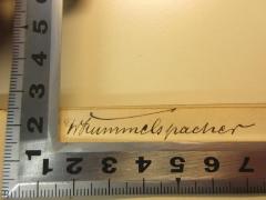 - (Hummelspacher, W.), Von Hand: Autogramm; 'W Hummelspacher'. 