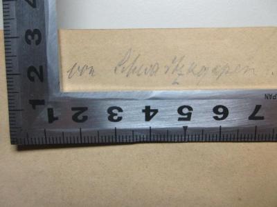 - (Schwartzkoppen, Maximilian von), Von Hand: Autogramm; 'von Schwartzkoppen[?]'. ;10 K 450/1&lt;4&gt; : Tragōidiai = Sophoclis tragoediae (1866)