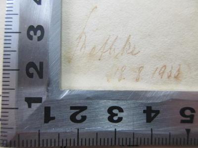 - (Bethke, [?]), Von Hand: Autogramm, Datum; 'Bethke[?]
18[?].8.1933'. ;
10 L 321&lt;6&gt; : Die Bürger von Calais : Bühnenspiel in 3 Akten (1926)