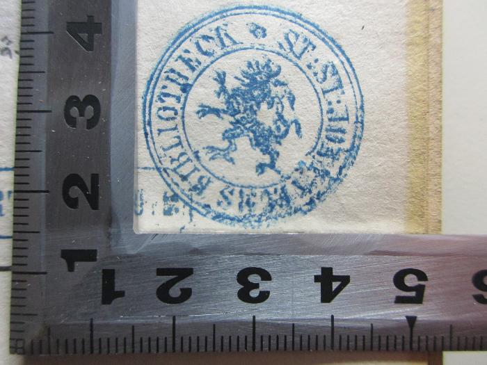 -, Stempel: Name, Wappen, Emblem; 'Bibliotheck ST: ST:JU[?]S';
10 L 108 : August von Kotzebue's Selbstbiographie (1811)
