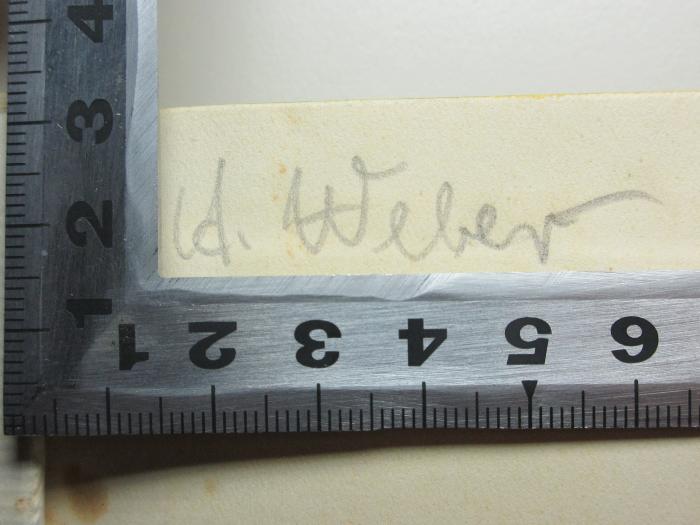 
10 L 246 : Georg Wendlandts Umkehr : Roman (1941);- (Weber, A.), Von Hand: Autogramm; 'A. Weber'. 