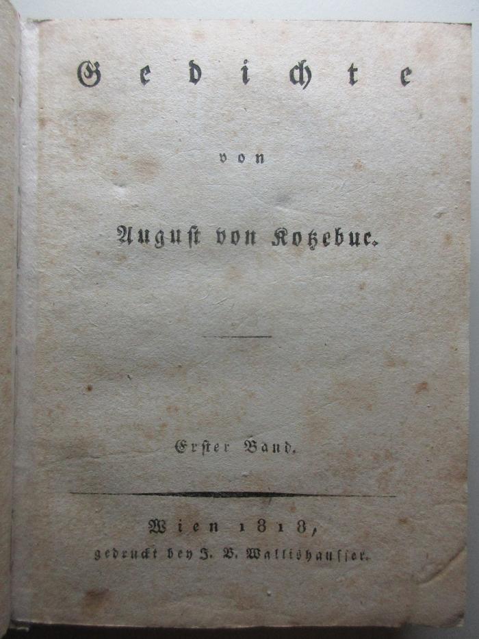 
10 L 139-1 : Gedichte (1818)