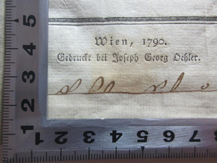 10 L 102 : Grundsätze zur Theaterkritik über Einsicht, Sprache und Spiel in Menschenhaß und Reue (1790);- (unbekannt), Von Hand: Autogramm; '[abgeschnitten]'. 