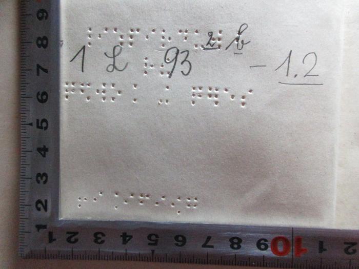 
1 L 93&lt;2b&gt;-1/2 : Schillers Briefwechsel mit Körner : von 1784 bis zum Tode Schillers : 1784 - 1792 (1878);-, Prägung: Zeichen; '[Lochmuster]'