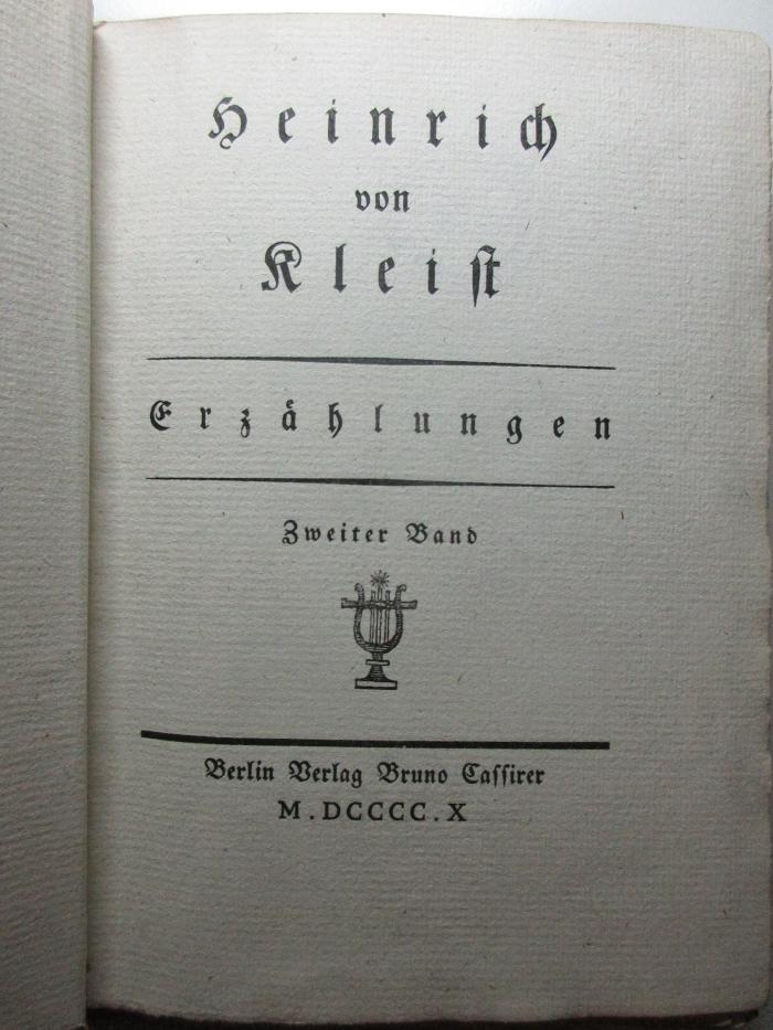 
1 L 82-2 : Erzählungen : 2. (1910)