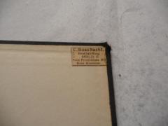 - (C. Boas Nachf. Buchhandlung), Etikett: Name, Ortsangabe, Buchhändler; 'C. Boas Nachf.
Buchhandlung
BERLIN C
Neue Friedrichstr. 69
Ecke Klosterstr.'. 
