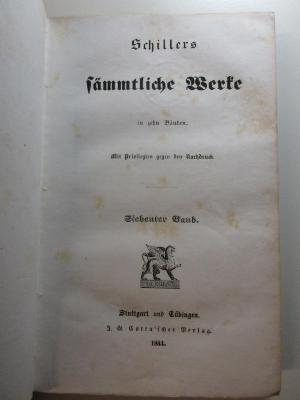 1 L 186-7 : Schiller's sämmtliche Werke (1844)