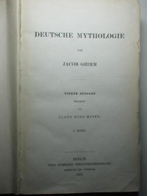 
1 L 132&lt;4&gt;-1 : Deutsche Mythologie (1875)