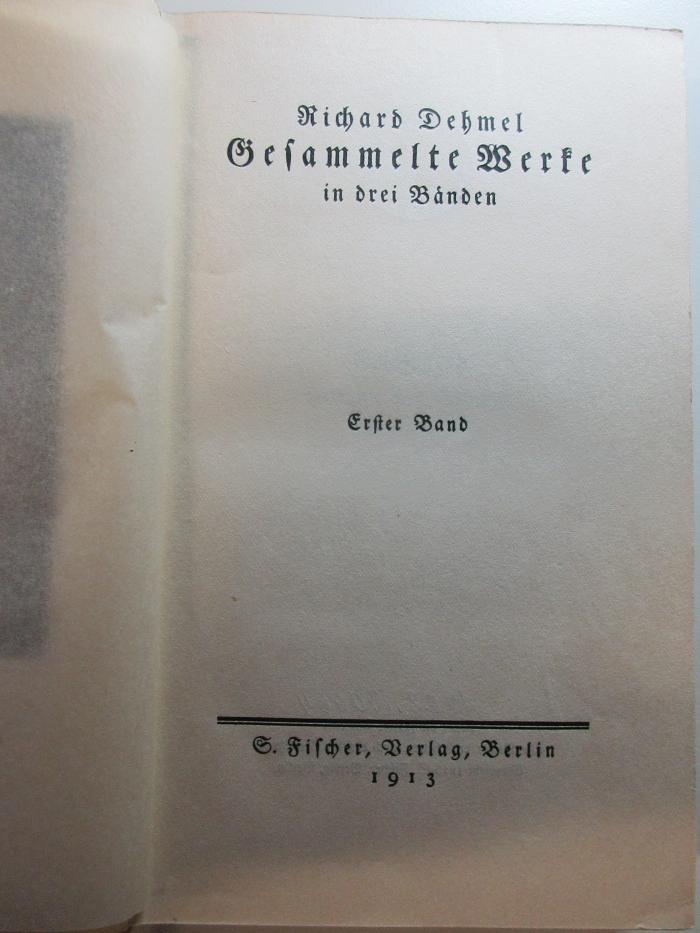 1 L 174-1 : Gesammelte Werke : in drei Bänden (1913)