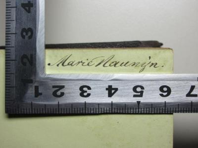 - (Naunyn, Marie), Von Hand: Autogramm; 'Marie Naunyn.'. ;1 L 124<a>-3/4 : Jahre 1819 bis 1824 (1834)</a>