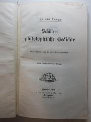 
10 L 464&lt;3&gt; : Schillers philosophische Gedichte : Eine Einführung in ihre Grundgedanken (1910)