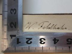 - (Feldhahn, W.), Von Hand: Autogramm; 'W. Feldhahn.[?]'. 