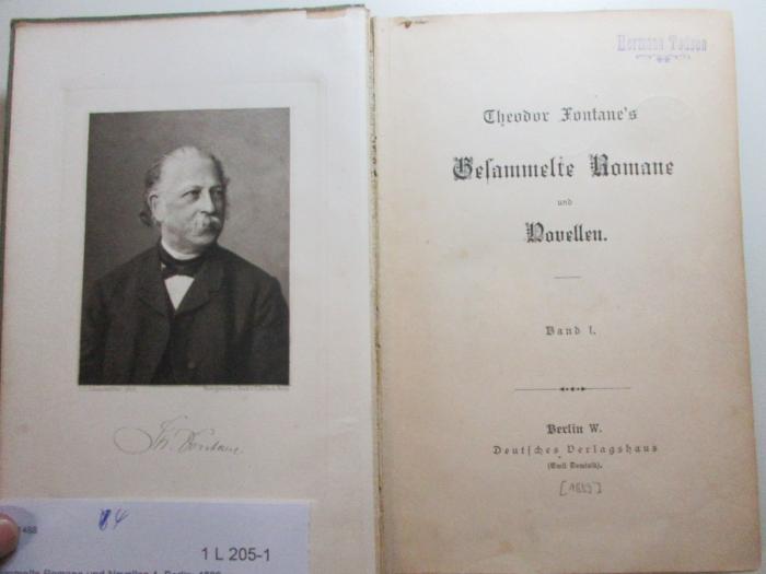 1 L 205-1 : Gesammelte Romane und Novellen (1889)