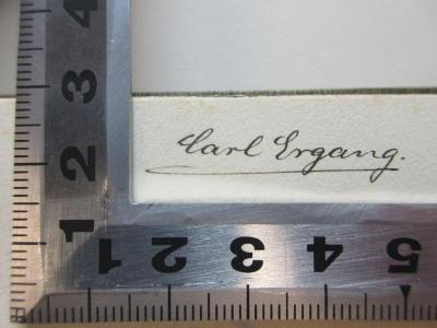 
10 L 63&lt;3&gt;-12 : Poggfred : kunterbuntes Epos in vierundzwanzig Cantussen (1904);- (Ergang, Carl), Von Hand: Autogramm; 'Carl Ergang'. 