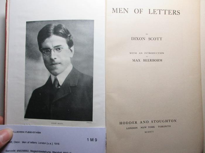 1 M 9 : Men of letters (1916)