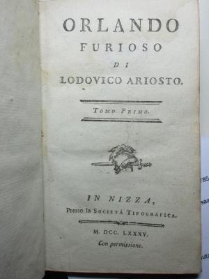 1 N 54-1 : Orlando furioso (1785)