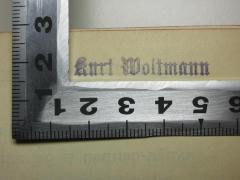 - (Woltmann, Kurt), Stempel: Name; 'Kurt Woltmann'. 