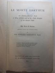 
10 M 197&lt;*1912&gt; :  Le morte Darthur : Sir Thomas Malory's book of King Arthur and of his noble knights of the Round Table (1912)