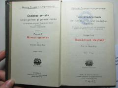 
1 N 74&lt;2&gt;-1 : Langenscheidts Taschenwörterbuch der rumänischen und deutschen Sprache : mit Angabe der Aussprache nach dem phonetischen System der Methode Toussaint-Langenscheidt = Dicţionar de buzunar Langenscheidt român-german şi german-român : Rumänisch-deutsch (1915)