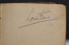 - (Franḳ, Leiv Yuda), Von Hand: Autogramm; 'Louis Frank'. 