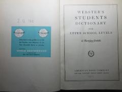 
2 A 146 : Webster's students dictionary for upper school levels (1943)