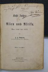 26A.000030 : Acht Jahre in Asien und Afrika : von 1846 bis 1855. (1858)