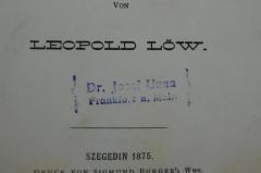 - (Unna, Josef), Stempel: Name, Ortsangabe; 'Dr. Josef Unna
Frankfurt a. Main'. 