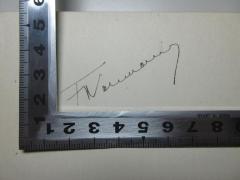 - (Neumann, Franz Leopold), Von Hand: Autogramm; 'F. Neumann'. 