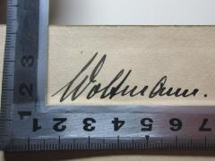 - (Woltmann, Kurt), Von Hand: Autogramm; 'Woltmann.[?]'. 