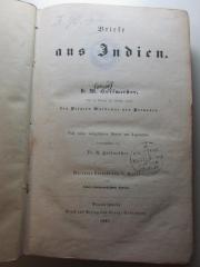 10 P 98 : Briefe aus Indien : von W. Hoffmeister, Arzt im Gefolge Sr. Königl. Hoheit des Prinzen Waldemar von Preussen nach dessen nachgelassenen Briefen und Tagebüchern  (1847)
