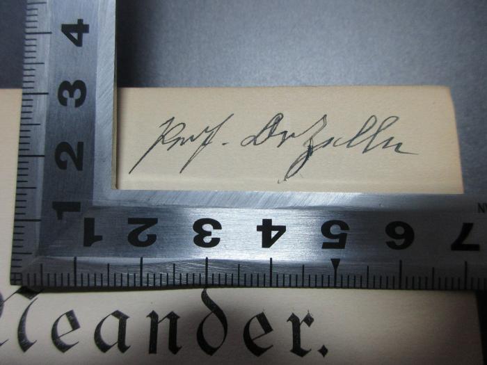 - (Jschke), Von Hand: Autogramm; 'Prof. Dr. Jeschke'. ;
17 B 181 : August Neander : Beiträge zu seinem Leben und Wirken (1894)