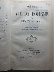 
10 N 274&lt;*&gt; : Scènes de la vie de bohème (1882)