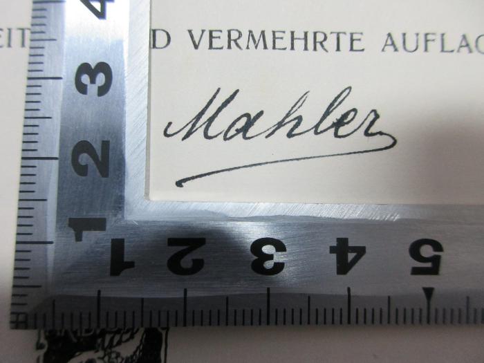 - (Mahler, Helmuth), Von Hand: Autogramm; 'Mahler'. ;
10 S 108&lt;2&gt; : Grundzüge der Theorienbildung in der Biologie (1922)