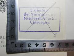 - (Vereinigung Niederrh. Westf. Chirurgen), Stempel: Name, Ortsangabe; 'Eigentum
der Vereinigung 
Niederrh. Westf. 
Chirurgen'. 