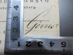 - (Gorris, Joachim), Von Hand: Autogramm; 'Görris[?]'. 