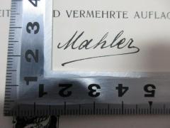 - (Mahler, Helmuth), Von Hand: Autogramm; 'Mahler'. 