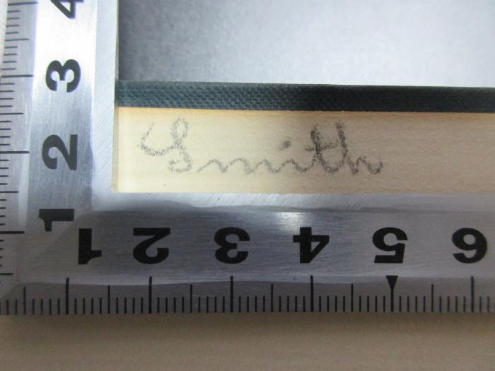-, Von Hand: Autogramm; 'Smith';
10 M 256 : American Prose Masters : Cooper, Hawthorne, Emerson, Poe, Lowell, Henry James (1909)