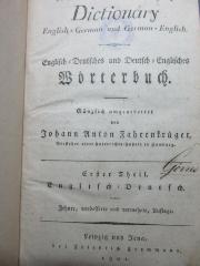 
10 M 280&lt;10&gt;-1 : Englisch - deutsch (1801)