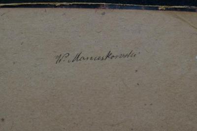 Asch7033 : מסכת אבות : עם תלמוד בבלי וירושלמי (1878);- (Manuskowski, W. Natan), Von Hand: Autogramm; 'W. Manuskowski'. 