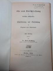 2 C 245 : Ehe und Eheschließung im deutschen Mittelalter. Eheschliessung und Ehescheidung in England und Schottland : zwei Vorträge (1864)