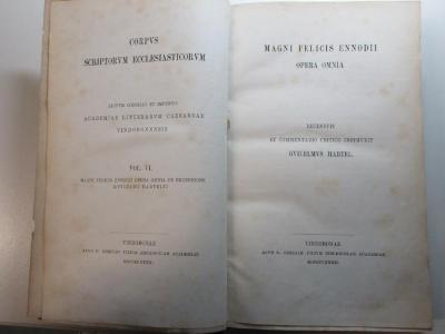 2 B 75-6 : Magni Felicis Ennodii opera omnia (1882)