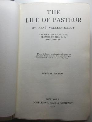 1 R 40 : The life of Pasteur (1912)