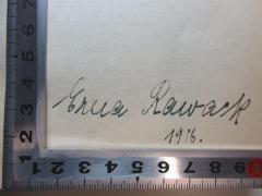 - (Rawark, Erna), Von Hand: Autogramm, Datum; 'Erna Rawark
1916.'. 
