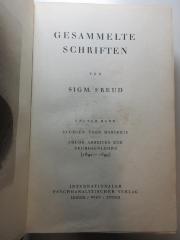 1 R 46-1 : Studien über Hysterie :  Frühe Arbeiten zur Neurosenlehre (1892 - 1899) (1925)