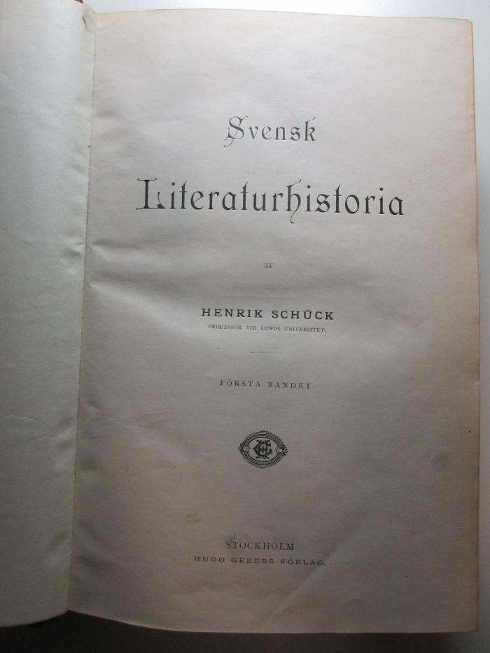 1 Q 8-1 : Svensk literaturhistoria (1890)