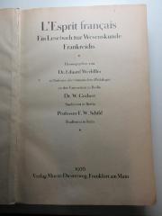 10 X 449 : L' esprit français : ein Lesebuch zur Wesenskunde Frankreichs (1926)
